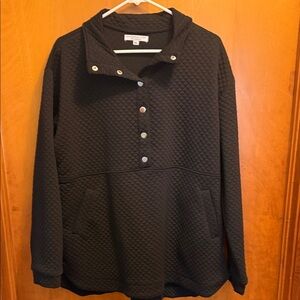 Chic Soul Black Quilted Hoodie